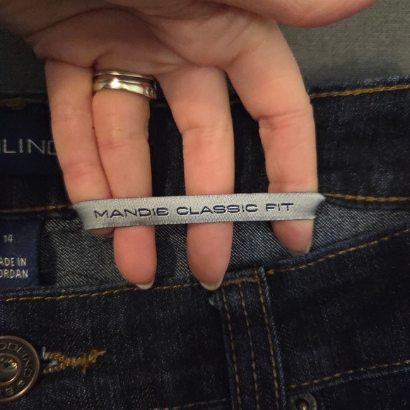 Bandolino Blu Mandie Classic Fit Jeans Womens 14 Dark Wash Straight Leg Denim - Picture 6 of 9